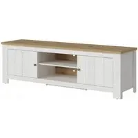 Celesto Large TV Unit - White, Oak