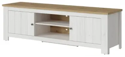 Celesto Large TV Unit - White, Oak