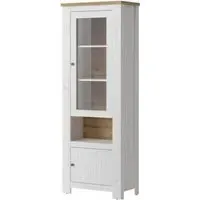 Celesto Narrow Display Cabinet - White