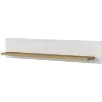 Celesto Wall Shelf - White, Oak