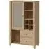 Cestino 1 Door 2 Drawer Cabinet - Oak, Rattan Effect