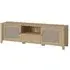 Cestino 2 Door TV Unit - Oak, Rattan Effect