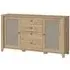 Cestino Large Sideboard - Oak, Rattan Effect