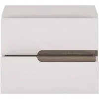 Chelsea 2 Drawer Bedside Cabinet - White, Oak