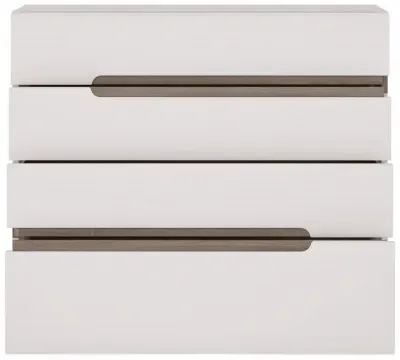 Chelsea 4 Drawer Chest - White, Oak image