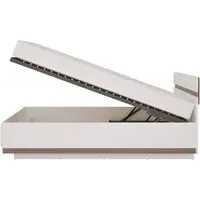 Chelsea King Size Lift Up Bed - White, Oak