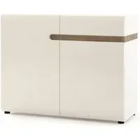 Chelsea Small Sideboard - White, Truffle Oak
