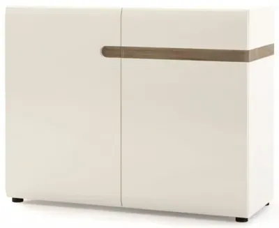 Chelsea Small Sideboard - White, Truffle Oak image