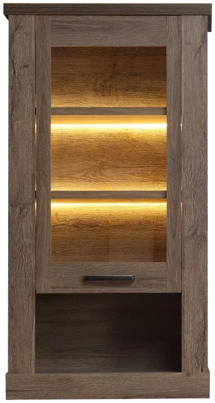 Corona Small Display Cabinet - Tabak Oak