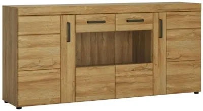 Cortina Extra Large Sideboard with Glazed Doors - Oak