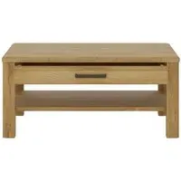 Cortina Storage Coffee Table with Drawer - Oak Effect