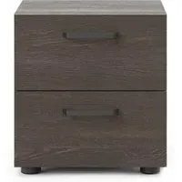 Dallas 2 Drawer Bedside Cabinet - Dark Oak