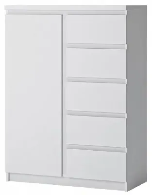 Fribo 1 Door 5 Drawer Cabinet - White image