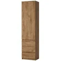 Fribo Narrow Cabinet with Drawer - Oak