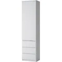 Fribo Narrow Cabinet with Drawer - White