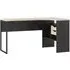 Function Plus 2 Drawer Corner Desk - Black, Oak