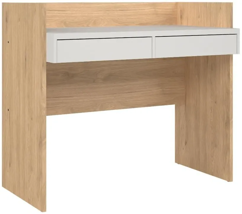 Function Plus 2 Drawer Desk - Oak, White