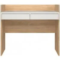 Function Plus 2 Drawer Desk - Oak, White