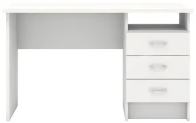Function Plus 3 Drawer Desk - White