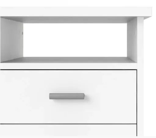 Function Plus Desk with 4 Drawers - White