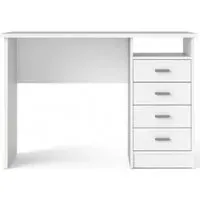 Function Plus Desk with 4 Drawers - White
