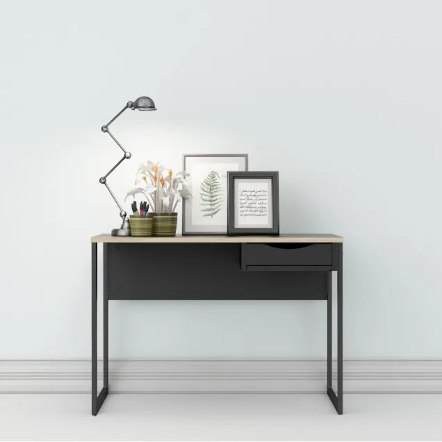 Function Plus Desk with Drawer - Black
