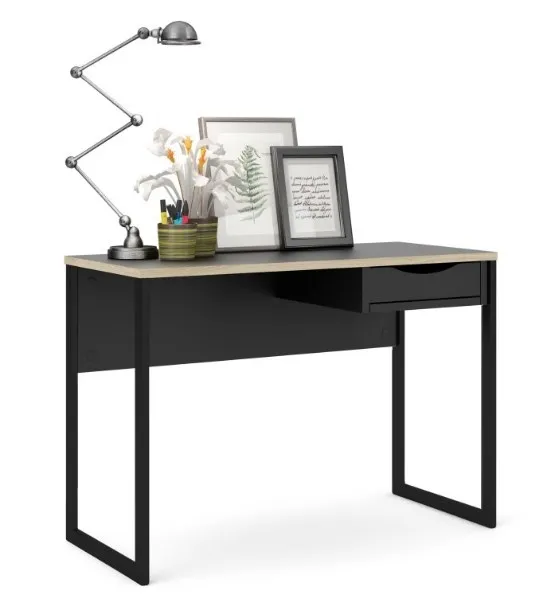 Function Plus Desk with Drawer - Black