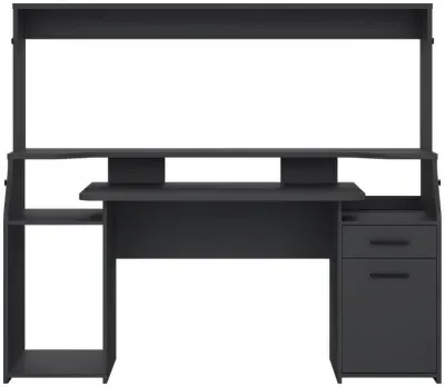 Function Plus Gaming Desk with Storage - Black