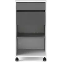 Function Plus Mobile File Cabinet with Storage - White, Grey