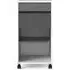 Function Plus Mobile File Cabinet with Storage - White, Grey