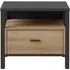 High Rock 1-Drawer Bedside Table - Black, Oak