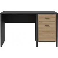 High Rock Desk with Storage - Black, Oak