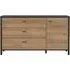 High Rock Medium Sideboard with Storage - Black, Oak