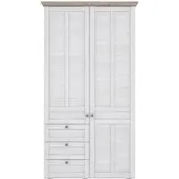 Illopa 2 Door 3 Drawer Double Wardrobe - White, Oak
