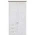 Illopa 2 Door 3 Drawer Double Wardrobe - White, Oak