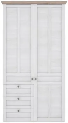 Illopa 2 Door 3 Drawer Double Wardrobe - White, Oak image