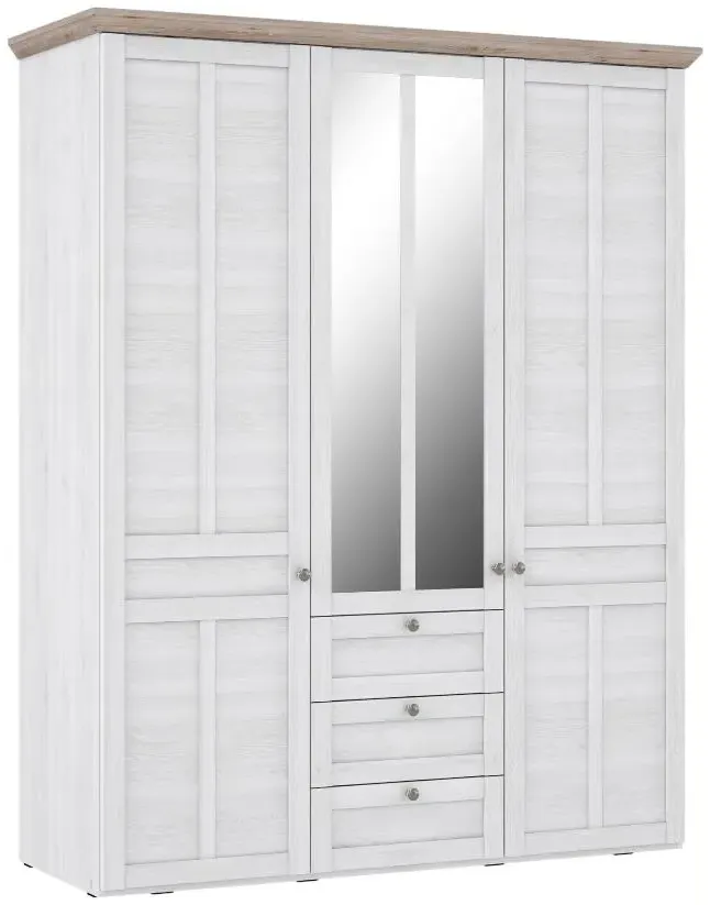 Illopa 3 Door Combi Wardrobe - White, Oak