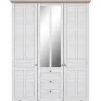 Illopa 3 Door Combi Wardrobe - White, Oak