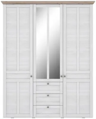 Illopa 3 Door Combi Wardrobe - White, Oak
