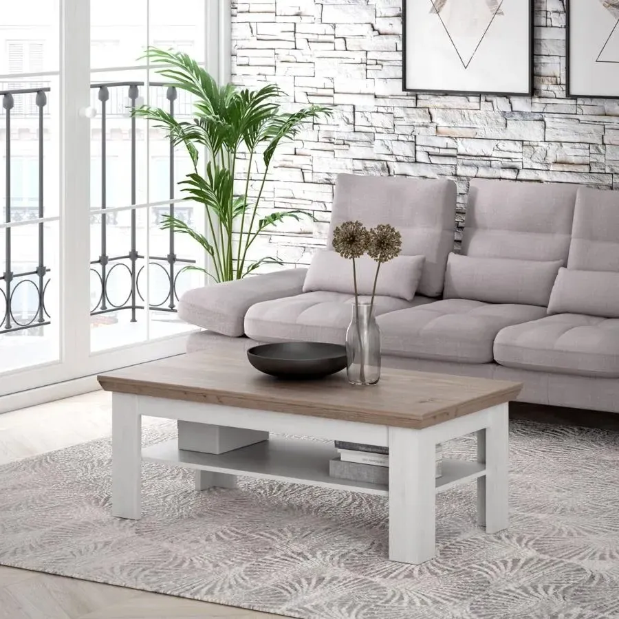 Illopa Coffee Table - White, Oak