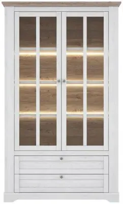 Iloppa Display Cabinet - Snowy Oak, Oak image