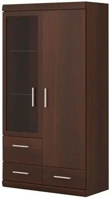 Imperial 2 Door Glazed Display Cabinet - Dark Mahogany image