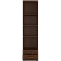 Imperial Narrow Open Shelving Cabinet - Dark Mahogany