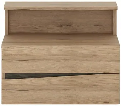 Kensington 2 Drawer Bedside Cabinet - Oak image