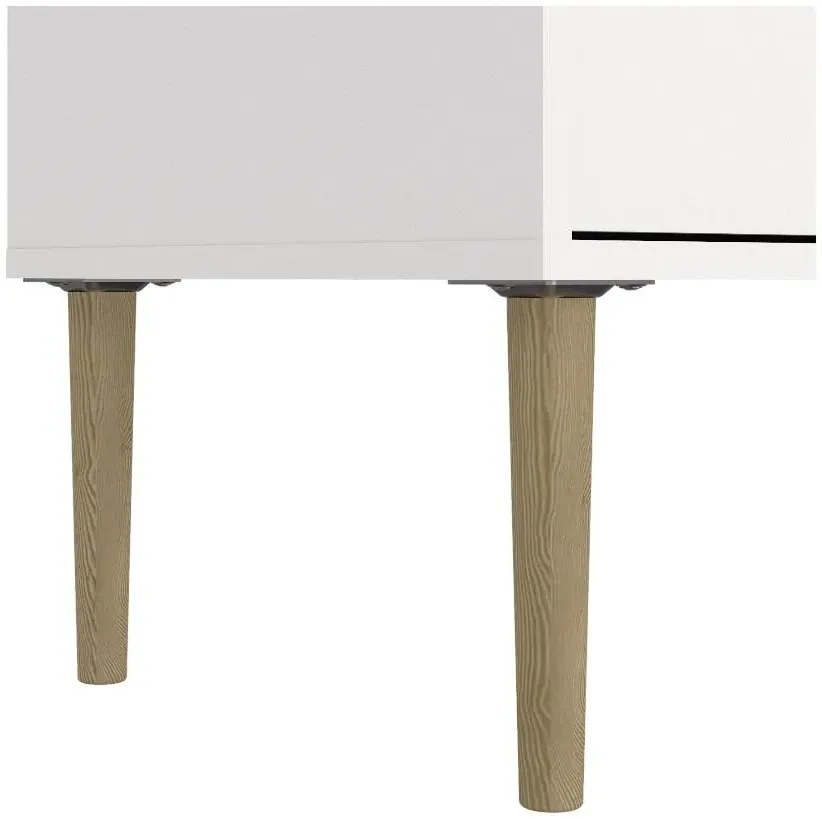 Large TV Unit with Storage - White