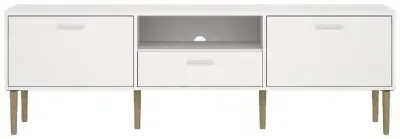 Large TV Unit with Storage - White image