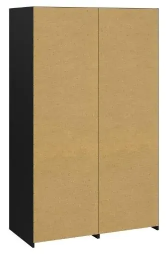 Line 2 Door 2 Drawer Sliding Wardrobe - Black, Oak