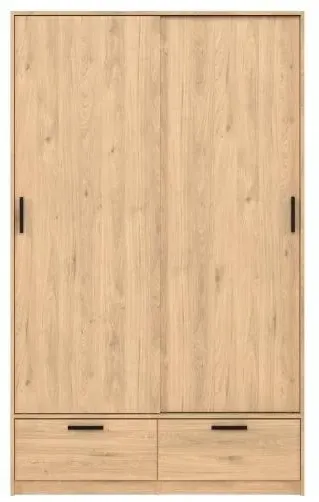 Line 2 Door 2 Drawer Sliding Wardrobe - Oak