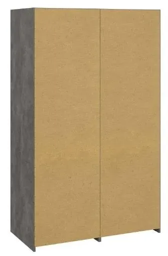 Line 2 Door 2 Drawer Sliding Wardrobe - White, Concrete