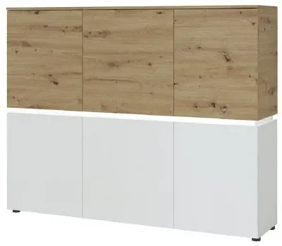 Luci 6 Door Cabinet - White, Oak image
